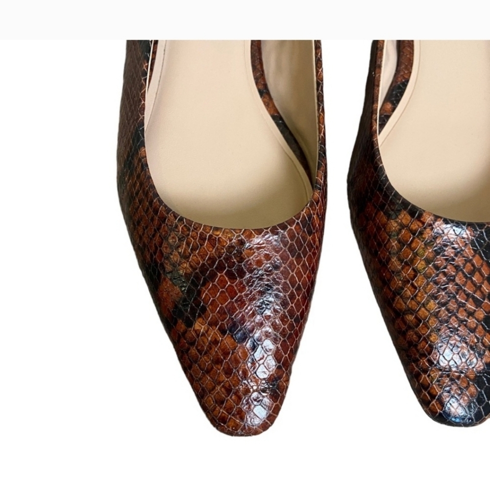 Banana Republic | Women's Brown/Black Snakeskin Leather Flats | Size: 9